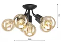 BRW 6-позиционный потолочный светильник Viggo в стальном черном цвете 086221 фото thumb №5
