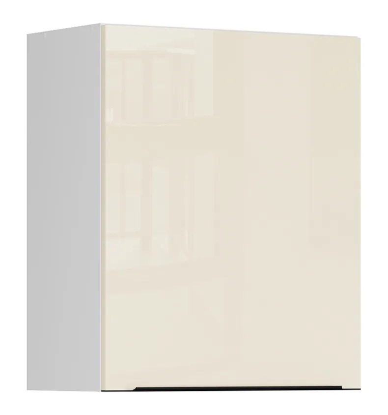 BRW Кухонный верхний шкаф Sole L6 60 см со сливом слева магнолия жемчуг, альпийский белый/жемчуг магнолии FM_GC_60/72_L-BAL/MAPE фото №2