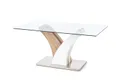 Кухонний стіл HALMAR VILMER 160x90 см дуб сонома / білий фото thumb №2