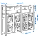 IKEA IVAR ИВАР, 2 секции / полки / шкафы, сосна / черная сетка, 175x30x124 см 495.080.97 фото thumb №5
