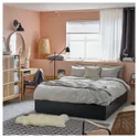 IKEA NORDLI НОРДЛИ, кровать с отд д / хранения и матрасом, Антрацит / Экрехамн средней твердости, 160x200 см 395.395.70 фото thumb №3