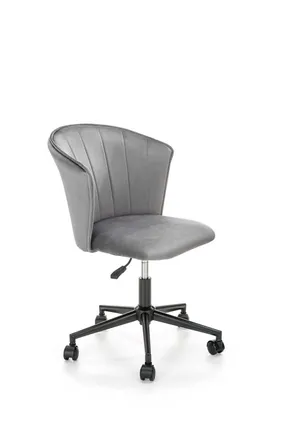 Крісло офісне обертове HALMAR PASCO, сірий оксамит фото