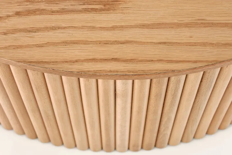 Журнальный столик деревянный круглый HALMAR WOODY, 80x80 см, натуральный фото №12