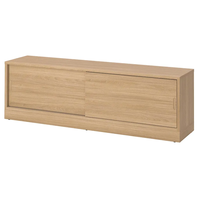 IKEA TONSTAD ТОНСТАД, тумба під телевізор, дуб дубовий, 178x37x55 см 004.893.02 фото №1