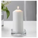 IKEA GLASIG ГЛАСИГ, тарелка для свечи, прозрачное стекло, 10x10 см 602.591.43 фото thumb №2