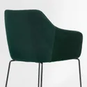 IKEA TOSSBERG ТОССБЕРГ, стул, черный металл / зеленый акамит 205.182.33 фото thumb №8