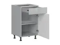 BRW Базовый шкаф Top Line для кухни 50 см правый с ящиком soft-close серый глянец, серый гранола/серый глянец TV_D1S_50/82_P/STB-SZG/SP фото thumb №3