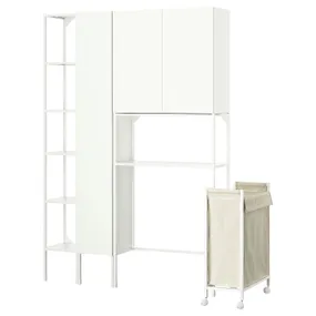 IKEA ENHET ЕНХЕТ, шафа, білий, 140x32x204 см 295.480.04 фото