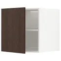 IKEA METOD МЕТОД, верхня шафа для холодильн / мороз кам, білий / СІНАРП коричневий, 60x60 см 394.695.72 фото thumb №1