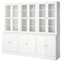 IKEA HAVSTA ХАВСТА, комбінація для зберіг зі склян двер, білий, 243x47x212 см 395.349.02 фото