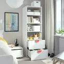 IKEA SMÅSTAD СМОСТАД / PLATSA ПЛАТСА, стеллаж, белый серый с 2 выдвижными ящиками, 60x57x181 см 994.832.83 фото thumb №3