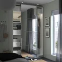 IKEA PAX ПАКС / AULI АУЛИ, гардероб с раздвижными дверьми, белый / зеркальный, 150x66x236 см 995.613.08 фото thumb №3