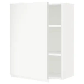 IKEA METOD МЕТОД, навесной шкаф с полками, белый / Воксторп матовый белый, 60x80 см 594.547.44 фото
