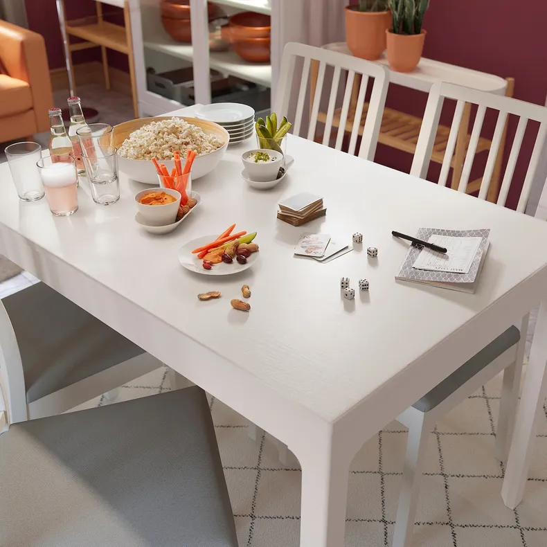 IKEA EKEDALEN ЕКЕДАЛЕН, розкладний стіл, білий, 120 / 180x80 см 703.408.07 фото №5