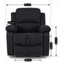Масажне крісло MEBEL ELITE BONO 2, тканина: чорний фото thumb №18