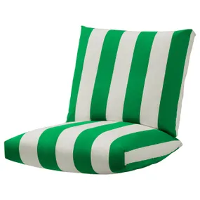 IKEA ÖNNESTAD ЭННЕСТАД, комплект подушек-сидений н кресло, зеленый / белый / радбин 105.543.87 фото