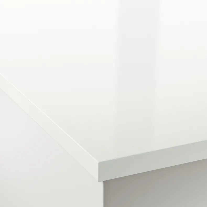 IKEA EKBACKEN ЭКБАККЕН, столешница под заказ, белый глянец / ламинат, 30-45x2,8 см 303.454.54 фото №5