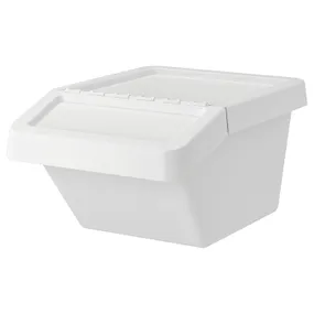 IKEA SORTERA СОРТЕРА, кошик для сміття із кришкою, білий, 37 л 102.558.97 фото