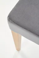 Кухонний стілець HALMAR Sorbus, оббивка - сірий, ніжки - дуб медовий (1шт=2шт) фото thumb №4