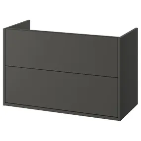 IKEA HAVBÄCK ХАВБЭКК, шкаф для раковины с ящиками, тёмно-серый, 100x48x63 см 105.350.68 фото