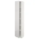 IKEA METOD МЕТОД, высокий шкаф с полками, белый / светло-серый, 40x37x200 см 594.673.60 фото thumb №1