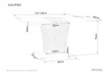 Стіл кухонний SIGNAL CALIPSO IN, білий матовий / ефект бетону, 68x110 фото thumb №2