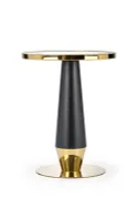 Обеденный стол HALMAR MOLINA 59x59 см, черный мрамор / черный / золотой фото thumb №10