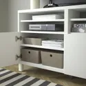 IKEA KUGGIS, контейнер з кришкою, темно-сірий бежевий, 26x35x15 см 895.824.91 фото thumb №3