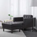 IKEA LANDSKRONA ЛАНДСКРУНА, кресло, Гранн / Бомстад черный / дерево / черный 094.441.87 фото thumb №2