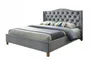 Кровать двуспальная бархатная SIGNAL ASPEN Velvet, Bluvel 14 - серый, 180x200 см фото