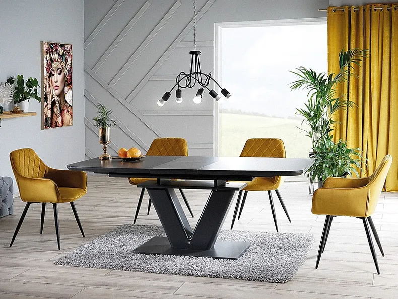Кухонный стул SIGNAL LINEA Velvet, Bluvel 19 - черный фото №17