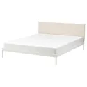 IKEA KLEPPSTAD КЛЕППСТАД, каркас ліжка, білий / ВІССЛЕ бежевий, 140x200 см 004.926.77 фото thumb №1