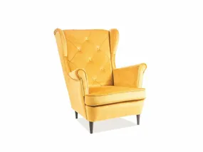 Мягкое кресло бархатное SIGNAL LADY Velvet, Bluvel 68 - карри фото