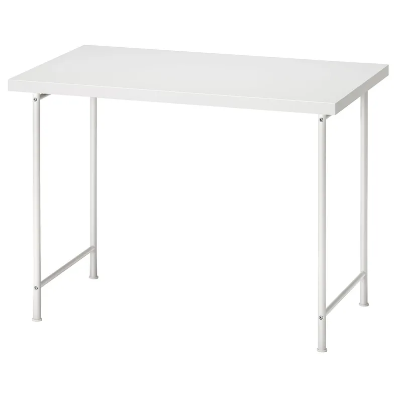 IKEA LINNMON ЛІННМОН / SPÄND СПЕНД, письмовий стіл, білий, 100x60 см 695.638.65 фото №1