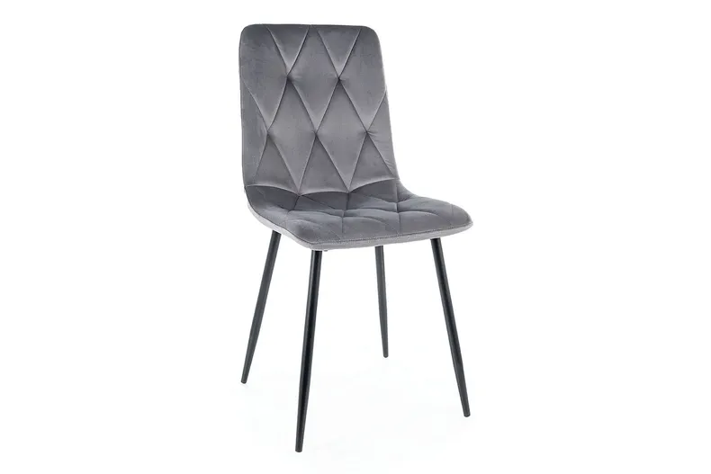 Кухонный стул SIGNAL TOM Velvet, Bluvel 03 - светло-серый фото №7