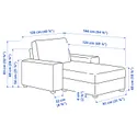 IKEA VIMLE ВИМЛЕ, козетка, с широкими подлокотниками / Галларп серый 894.091.37 фото thumb №7