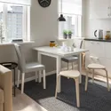 IKEA NORDVIKEN НОРДВИКЕН / KÄTTIL КЭТТИЛ, стол и 2 стула, белый / светло-серый, 74 / 104 см 094.288.04 фото thumb №3