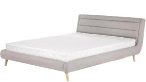Двоспальне ліжко HALMAR ELANDA 140x200 см світлий сірий фото
