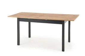 Обідній стіл розкладний HALMAR GREG 124-168x74 см дуб вотан/чорний фото