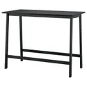 IKEA MITTZON МІТТЗОН, стіл для конференцій, шпон ясена, тонований чорним/чорним, 140x68x105 см 295.146.50 фото thumb №1
