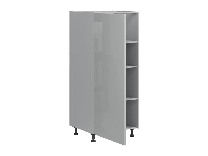 Кухонна шафа BRW Top Line 60 см ліва глянцева сіра для вбудованого холодильника, гренола сірий / глянцевий сірий TV_DL_60/143_L-SZG/SP фото №4
