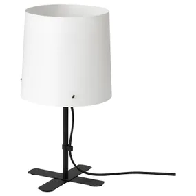 IKEA BARLAST БАРЛАСТ, лампа настольная, чёрный / белый, 31 см 005.045.57 фото
