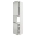 IKEA METOD МЕТОД, висока шафа для дух, 2 дверцят / пол, білий / Хавсторп світло-сірий, 60x60x240 см 695.387.72 фото thumb №1
