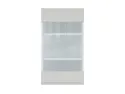 BRW Кухонный шкаф Sole 40 см верхний левый с витриной светло-серый глянец, альпийский белый/светло-серый глянец FH_G_40/72_LV-BAL/XRAL7047 фото thumb №1