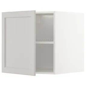 IKEA METOD МЕТОД, верхня шафа для холодильн / мороз кам, білий / світло-сірий Lerhyttan, 60x60 см 894.594.34 фото
