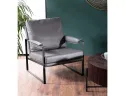Крісло м'яке з металевим каркасом SIGNAL FOCUS Buffalo, екошкіра: сірий фото thumb №2