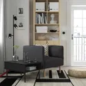 IKEA LILLEHEM ЛІЛЛЕХЕМ, крісло і журнальний стіл, ГУННАРЕД темно-сірий/деревина 995.697.38 фото thumb №2