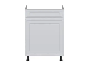 BRW Кухонный шкаф под мойку Verdi 60 см с выдвижным ящиком soft-close светло-серый матовый, греноловый серый/светло-серый матовый FL_DKS_60/82_STB/B-SZG/JSZM фото