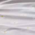 IKEA NATTSLÄNDA НАТТСЛЭНДА, пододеяльник и наволочка, серый / белый с цветочным узором, 150x200 / 50x60 см 305.080.21 фото thumb №8