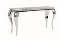 Журнальний стіл SIGNAL PRINCE C CERAMIC стільниця - білий мармур, CALACATTA ніжки - метал хром, 40x120 см фото thumb №6